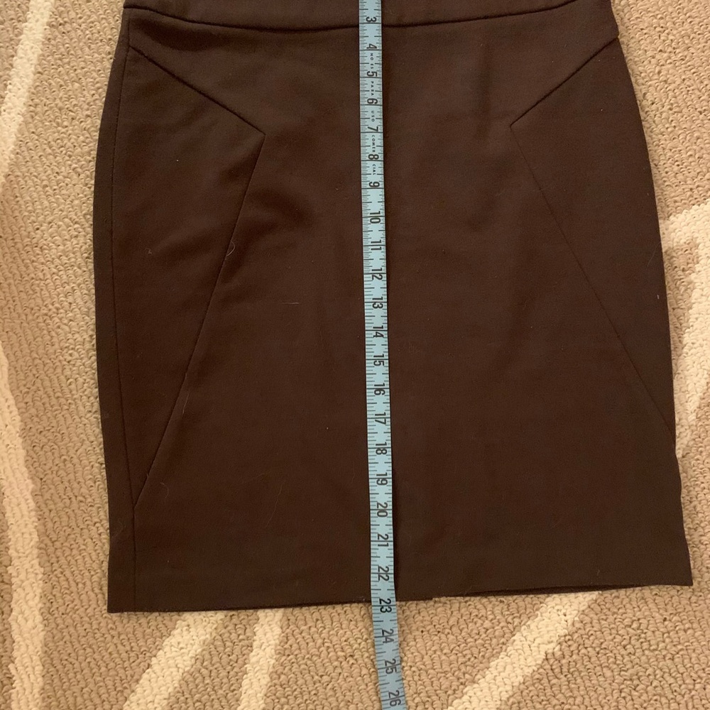 Brown Ponte Pencil Skirt - Picture 3 of 5